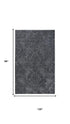 8' X 10' Charcoal And Gray Wool Damask Hand Tufted Area Rug