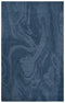 8' X 10' Blue And Dark Blue Wool Abstract Hand Tufted Area Rug