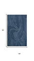 8' X 10' Blue And Dark Blue Wool Abstract Hand Tufted Area Rug
