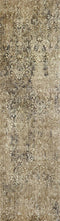 8' Gold Beige And Ivory New Zealand Lambs Wool Damask Hand Carved Handmade Area Rug