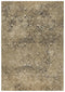8' X 10' Gold Beige And Ivory New Zealand Lambs Wool Damask Hand Carved Handmade Area Rug