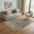 5' X 8' Brown And Natural New Zealand Lambs Wool Ikat Hand Carved Handmade Area Rug