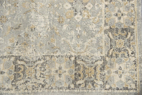 8' Gray Brown And Beige New Zealand Lambs Wool Oriental Hand Carved Handmade Area Rug