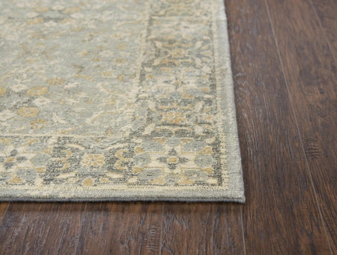 8' X 10' Gray Brown And Beige New Zealand Lambs Wool Oriental Hand Carved Handmade Area Rug