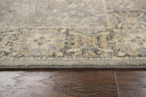 8' X 10' Gray Brown And Beige New Zealand Lambs Wool Oriental Hand Carved Handmade Area Rug