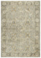 9' X 12' Gray Brown And Beige New Zealand Lambs Wool Oriental Hand Carved Handmade Area Rug