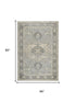 5' X 8' Gray Charcoal And Cream New Zealand Lambs Wool Oriental Hand Carved Handmade Area Rug