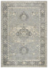 8' X 10' Gray Charcoal And Cream New Zealand Lambs Wool Oriental Hand Carved Handmade Area Rug