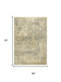 8' Beige And Natural New Zealand Lambs Wool Damask Hand Carved Handmade Area Rug