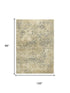 8' X 10' Beige And Natural New Zealand Lambs Wool Damask Hand Carved Handmade Area Rug
