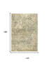 9' X 12' Beige And Natural New Zealand Lambs Wool Damask Hand Carved Handmade Area Rug