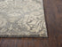 8' X 10' Dark Gray And Tan New Zealand Lambs Wool Damask Hand Carved Handmade Area Rug
