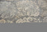 9' X 12' Dark Gray And Tan New Zealand Lambs Wool Damask Hand Carved Handmade Area Rug