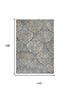 9' X 12' Dark Gray And Tan New Zealand Lambs Wool Damask Hand Carved Handmade Area Rug