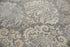 8' Dark Gray And Tan New Zealand Lambs Wool Damask Hand Carved Handmade Area Rug