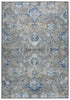 9' X 12' Dark Gray Blue And Light Gray New Zealand Lambs Wool Floral Hand Carved Handmade Area Rug