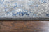 9' X 12' Dark Gray Blue And Light Gray New Zealand Lambs Wool Floral Hand Carved Handmade Area Rug