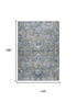 9' X 12' Dark Gray Blue And Light Gray New Zealand Lambs Wool Floral Hand Carved Handmade Area Rug