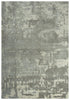 8' Gray And Light Gray New Zealand Lambs Wool Abstract Hand Carved Handmade Area Rug
