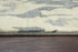8' X 10' Gray Cream Yellow And Teal New Zealand Lambs Wool Abstract Hand Carved Handmade Area Rug