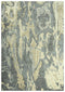 9' X 12' Gray Cream Yellow And Teal New Zealand Lambs Wool Abstract Hand Carved Handmade Area Rug