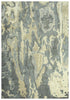 9' X 12' Gray Cream Yellow And Teal New Zealand Lambs Wool Abstract Hand Carved Handmade Area Rug