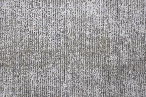 9' X 12' Light Gray Beige And Ivory Wool Hand Loomed Area Rug