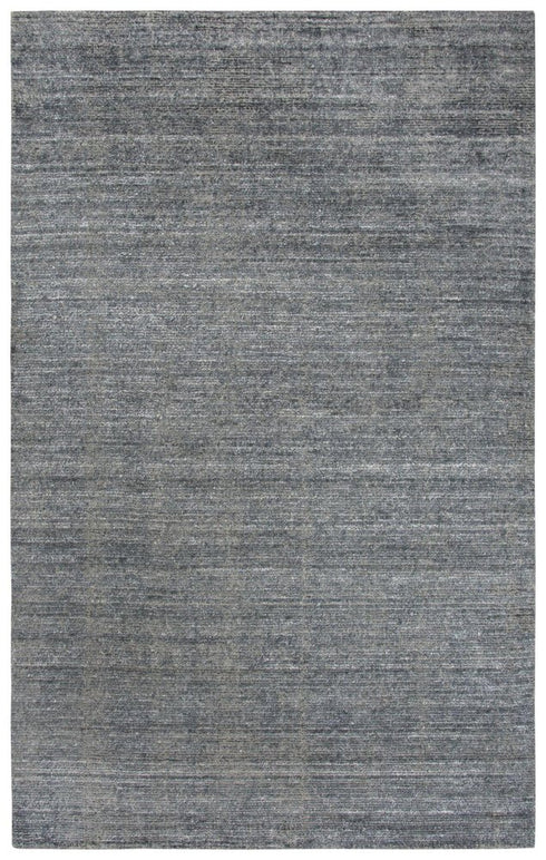 8' X 10' Blue Beige And Ivory Wool Hand Loomed Area Rug