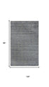 8' X 10' Blue Beige And Ivory Wool Hand Loomed Area Rug