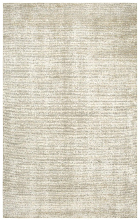 8' X 10' Beige And Ivory Wool Hand Loomed Area Rug