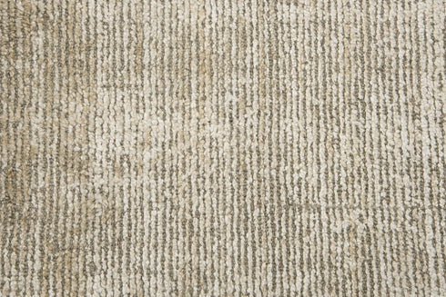 8' X 10' Beige And Ivory Wool Hand Loomed Area Rug