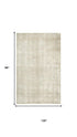 8' X 10' Beige And Ivory Wool Hand Loomed Area Rug