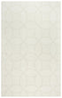 5' X 8' Ivory And Beige Wool Geometric Hand Tufted Area Rug