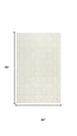 5' X 8' Ivory And Beige Wool Geometric Hand Tufted Area Rug