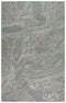 8' X 10' Gray Beige And Ivory Wool Abstract Hand Tufted Area Rug