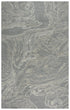9' X 12' Gray Beige And Ivory Wool Abstract Hand Tufted Area Rug