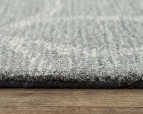 8' X 10' Gray And Light Gray Wool Trellis Hand Tufted Area Rug