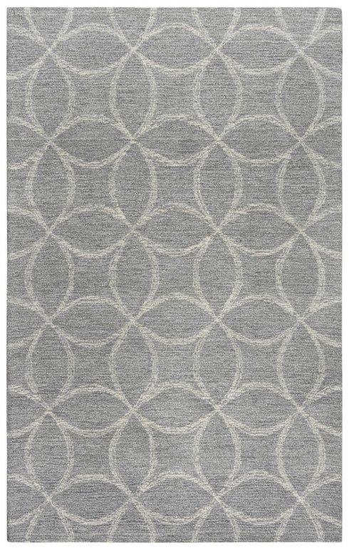 9' X 12' Gray And Light Gray Wool Trellis Hand Tufted Area Rug