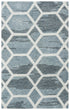 5' X 8' Charcoal And Ivory Geometric Hand Tufted Area Rug
