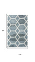 8' X 10' Charcoal And Ivory Geometric Hand Tufted Area Rug