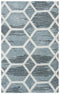 9' X 12' Charcoal And Ivory Geometric Hand Tufted Area Rug