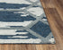 9' X 12' Blue And Ivory Geometric Hand Tufted Area Rug