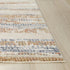 5' X 8' Terra Cotta And Blue Striped Area Rug