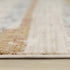 5' X 8' Terra Cotta And Blue Striped Area Rug