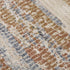 9' X 12' Terra Cotta And Blue Striped Area Rug