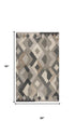5' X 8' Natural Brown Beige Charcoal And Gray Wool Geometric Hand Tufted Area Rug