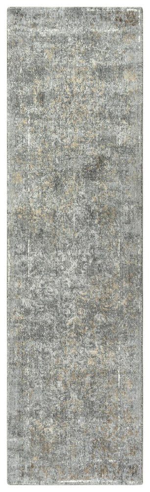 8' Gray Beige And Ivory New Zealand Lambs Wool Oriental Hand Carved Handmade Area Rug