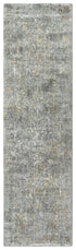 8' Gray Beige And Ivory New Zealand Lambs Wool Oriental Hand Carved Handmade Area Rug