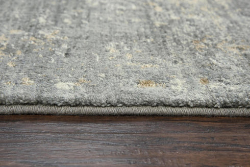 8' Gray Beige And Ivory New Zealand Lambs Wool Oriental Hand Carved Handmade Area Rug