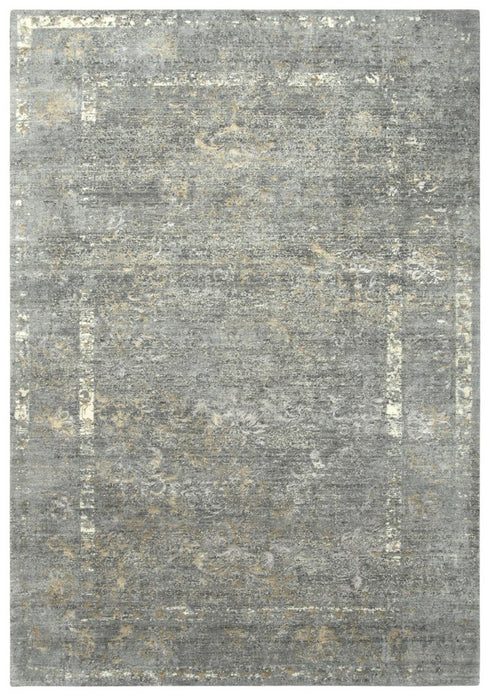 8' X 10' Gray Beige And Ivory New Zealand Lambs Wool Oriental Hand Carved Handmade Area Rug